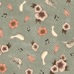 Lost Song - Flower & Dove Teal